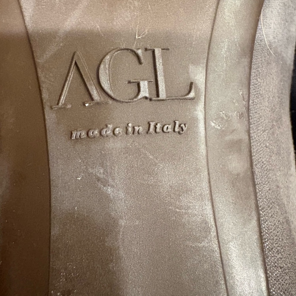 AGL (Attilio Giusti Leombruni) Metallic Gray Suede Smoking Slippers - Picture 9 of 9